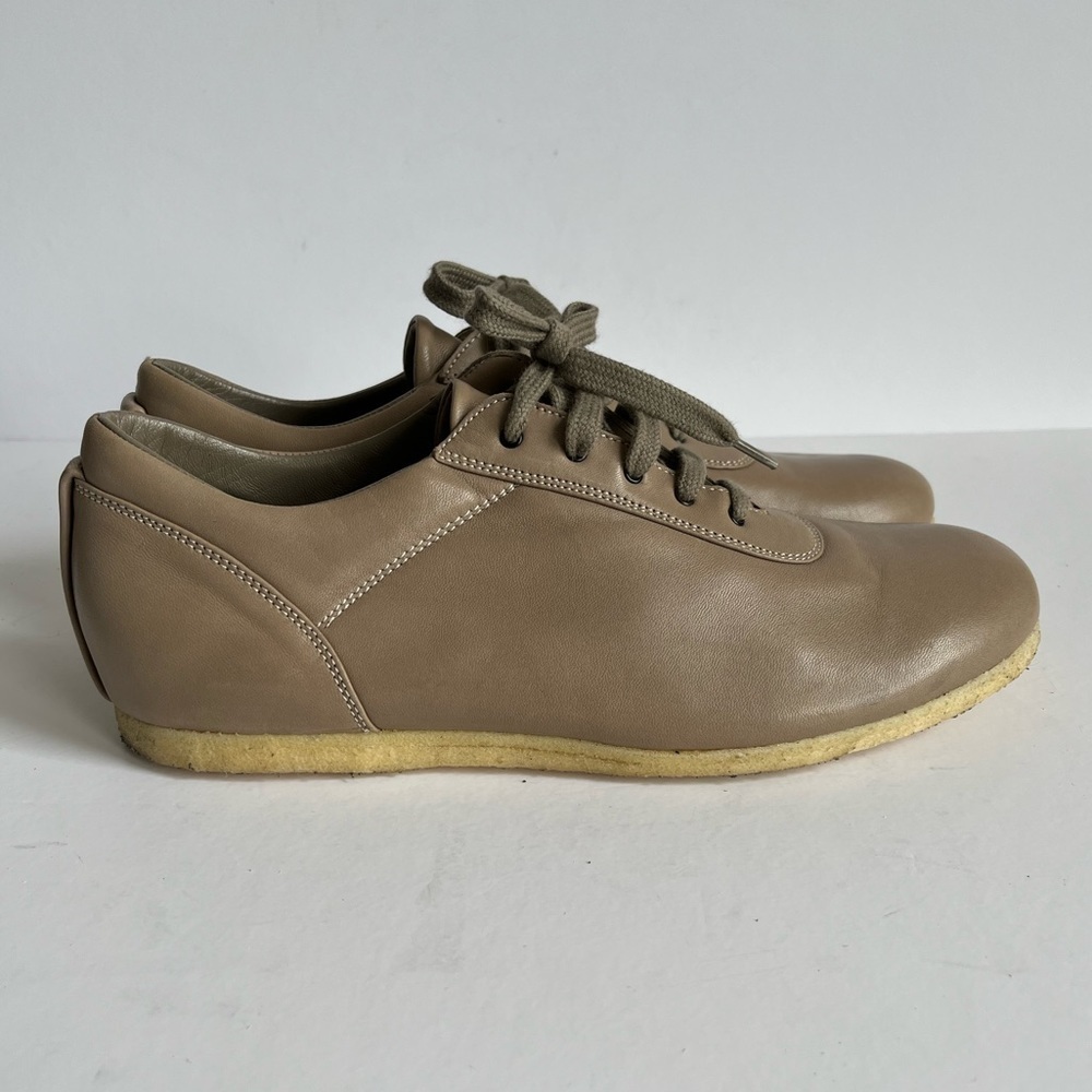Fausto Santini Tan Leather Oxford Sneakers Size 9 - Picture 9 of 11